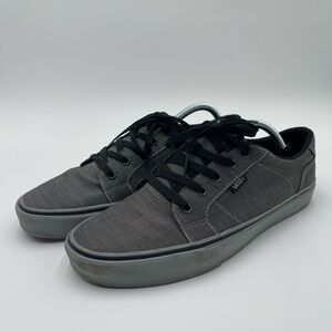 VANS Bishop Mens Size 10.5 Black Gray Low Top Canvas Sneakers Shoes Skate